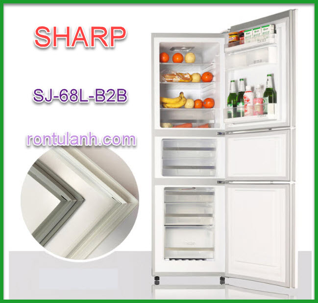 Ron cửa của tủ lạnh sharp model sj-68l-b2b