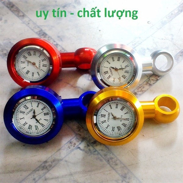 Đồng hồ mini gắn kiếng chiếu hậu xe máy- Không lo trễ giờ