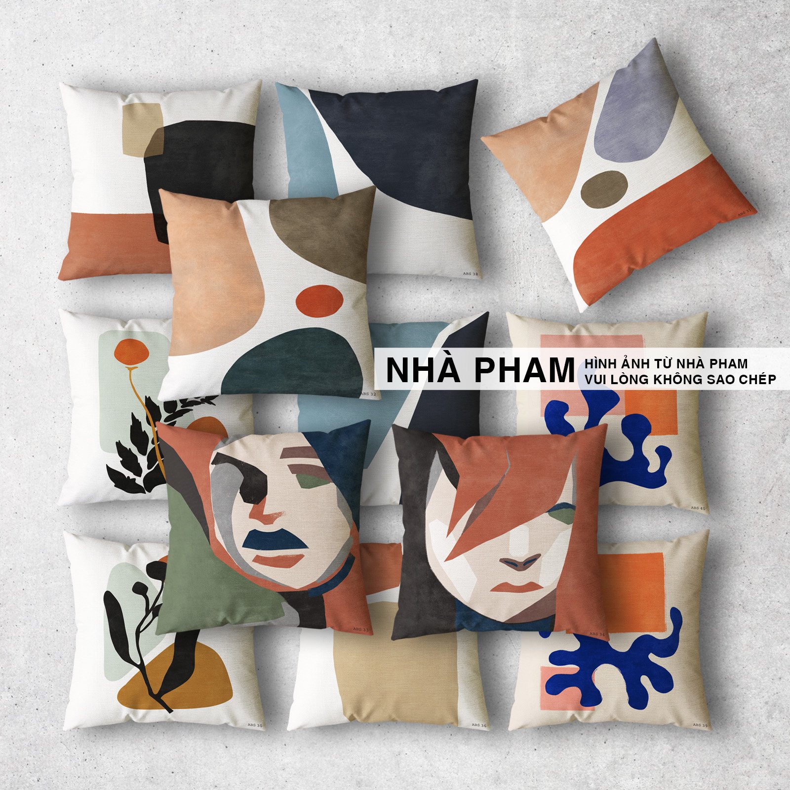 Vỏ gối sofa trang trí abstract
