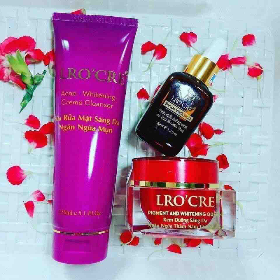 [HCM]LROCRE COMBO 3 hộp sữa rửa mặt kem bel serum