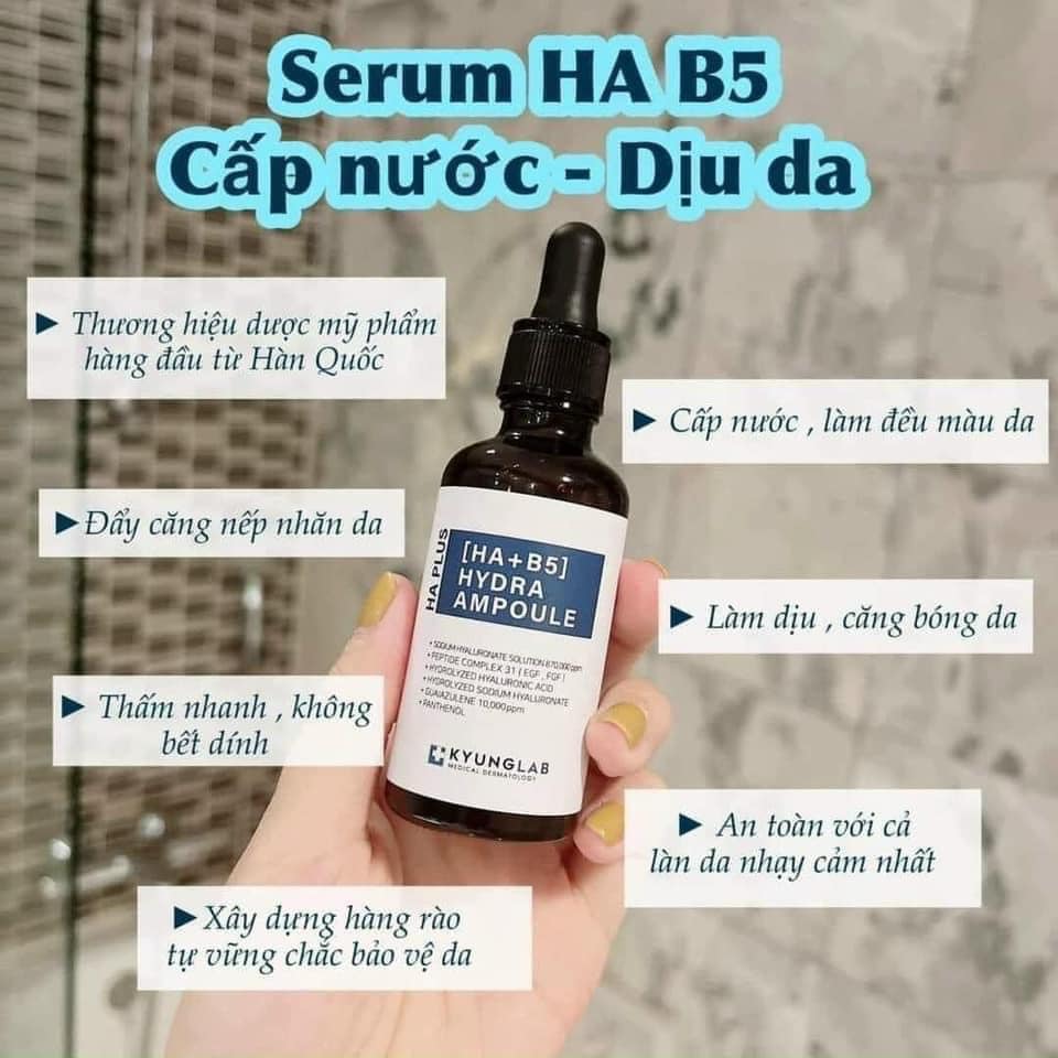Tinh chất serum căng bóng da kyung lab ha plus hydra ampoule 50ml chính hãng