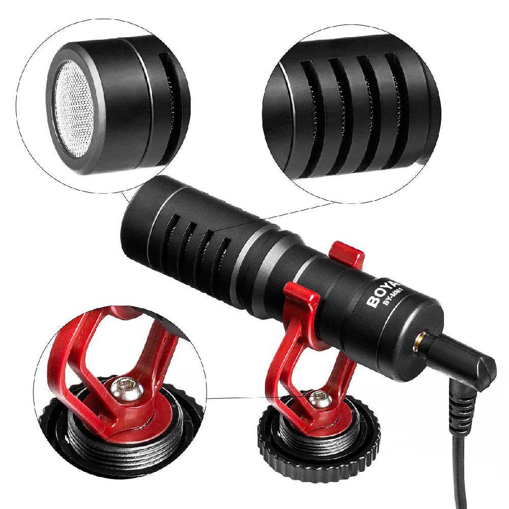 Microphone thu âm cho máy ảnh, máy quay, điện thoại smartphone, máy ghi âm, máy tính | Boya BY-MM1
