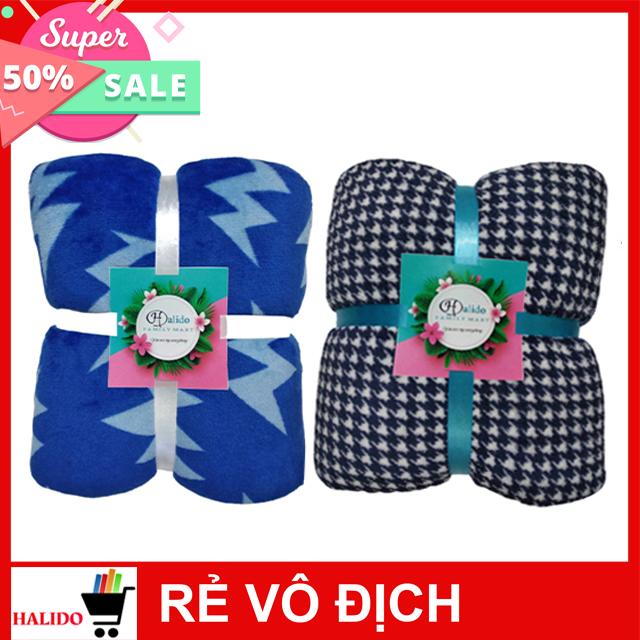[HCM][QUÀ TẶNG] 2 mẫu Chăn Mền Lông Cừu Thái Lan Cao Cấp – Họa tiết đa dạng– HALIDO – Lông mềm mịn mượt – An toàn