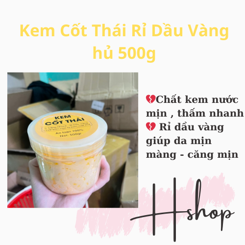 Kem cốt thái rỉ vàng dưỡng trắng da, nâng tone, đều màu da hủ 500gr