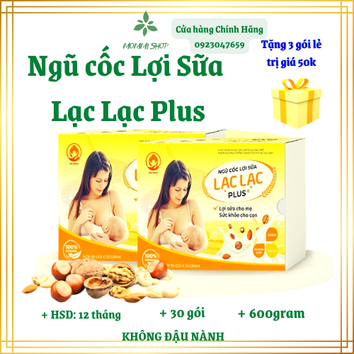 Ngũ cốc lợi sữa lạc lạc plus - hàng chính hãng - freeship - 30 gói/hộp - 20g/gói - bí quyết gọi sữa mẹ về trong 2-3 ngày - cung cấp dưỡng chất, giúp mẹ cải thiện cân nặng, gọi sữa về nhanh, đậm đặc