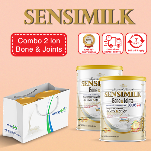 Combo 2 lon Sữa non Wincofood SENSIMILK BONE & JOINTS- Hỗ trợ cơ - xương