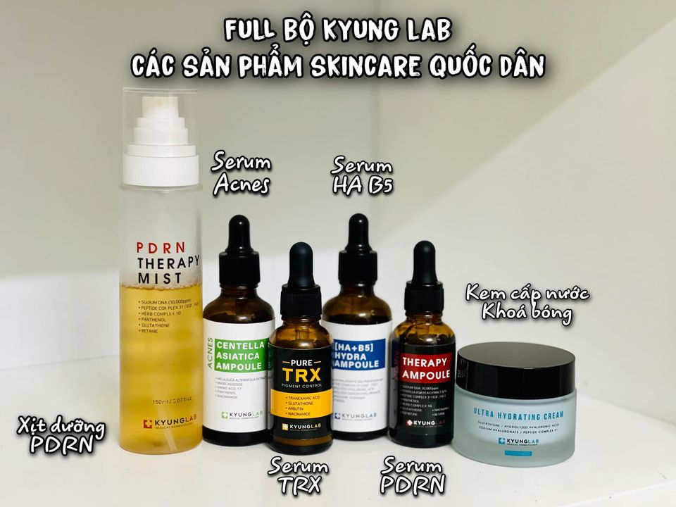 Tổng hợp serum, tinh chất kyung lab trx - ha - pdrn - acones centalla - hydrating cream