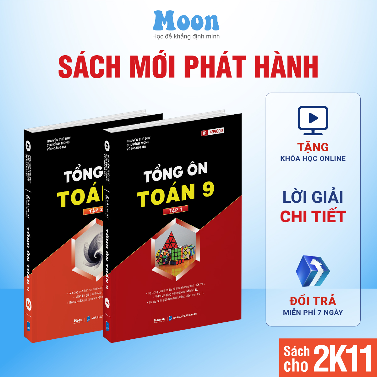 Sách ID Tổng Ôn Toán Học Lớp 9 Chương Trình Mới, Chinh Phục Kỳ Thi Vào 10 Môn Toán Moonbook