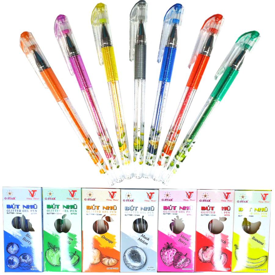 Hộp 12 cây bút nhũ kim tuyến gstar glitter nhiều màu
