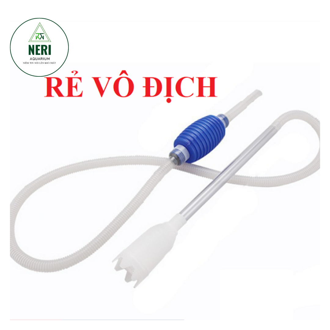 Ống bơm tay vệ sinh hồ cá, Ống hút phân cá, hút nước vệ sinh hồ cá bằng tay