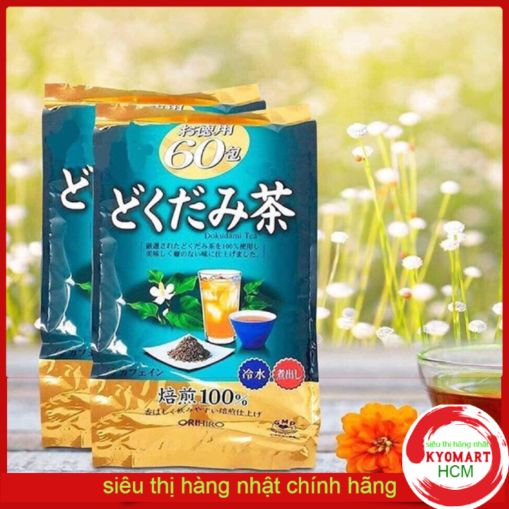 Trà diếp cá Dokudami Tea 60 túi lọc Orihiro Nhật Bản thanh lọc cơ thể