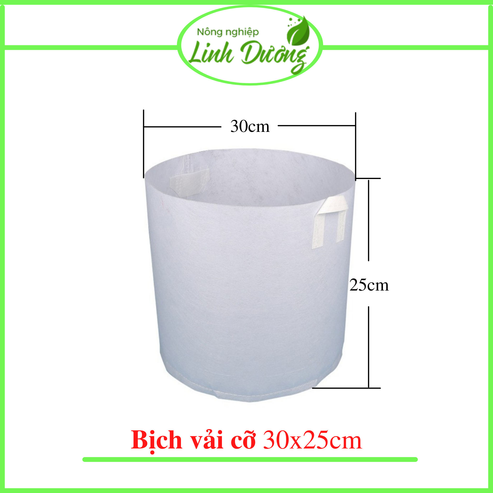 Bầu ươm - Set 10 Bịch bầu vải ươm cây, trồng cây kích thước 30x25cm