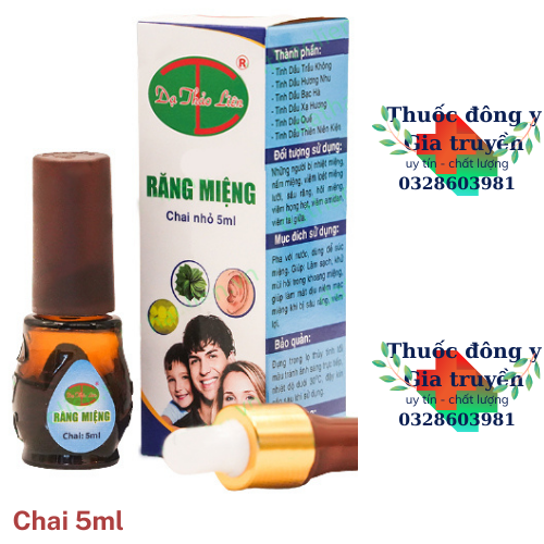 Tinh dầu răng miệng DẠ THẢO LIÊN Chai 5ml chăm sóc răng nướu khỏe mạnh