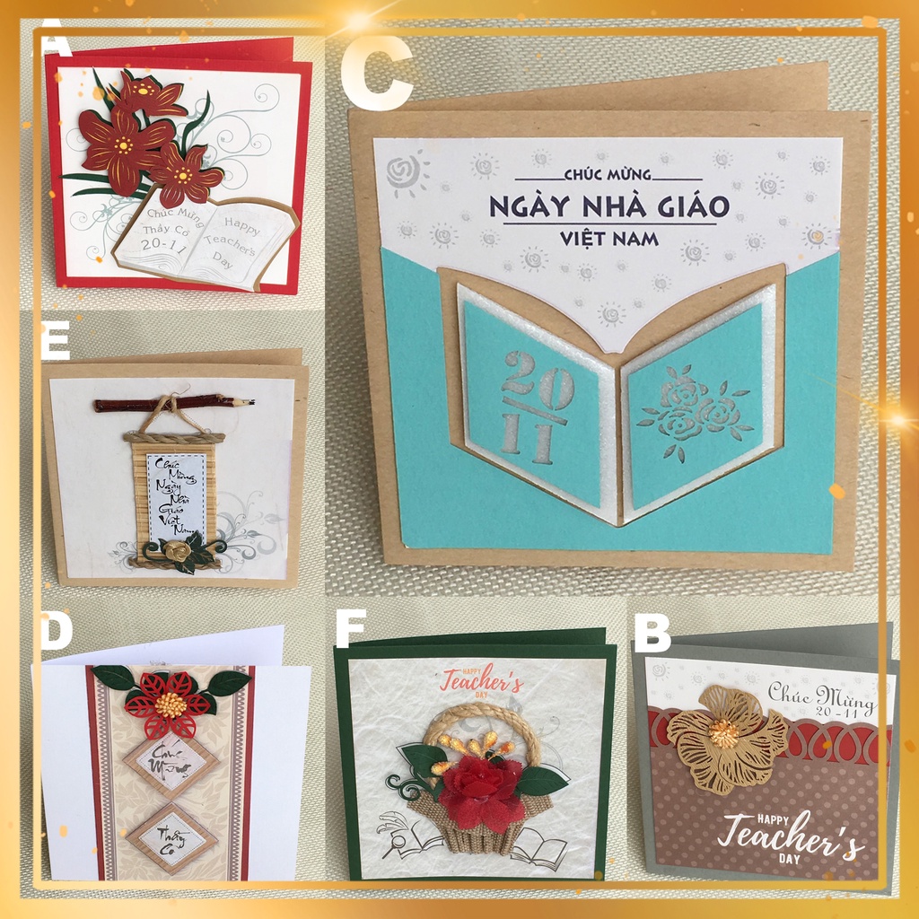 Thiệp handmade chúc mừng ngày nhà giáo việt nam 20-11 | thiệp handmade thầy cô 20/11