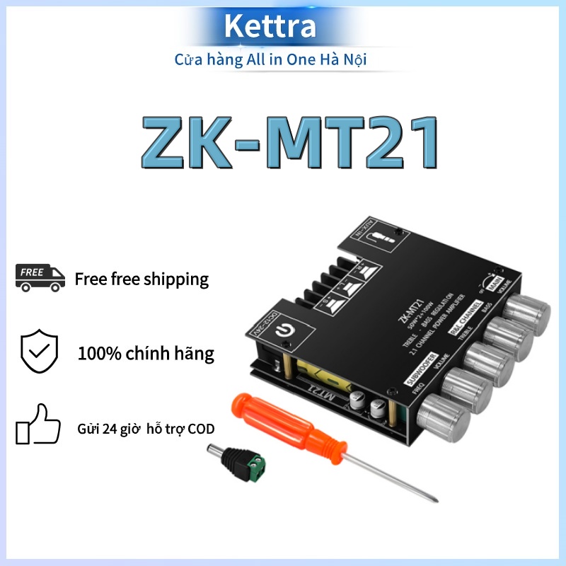 Zk-mt21 2.1 kênh bluetooth 5.0 bảng mạch khuếch đại loa siêu trầm 50wx2 + công suất 100w bảng mạch
