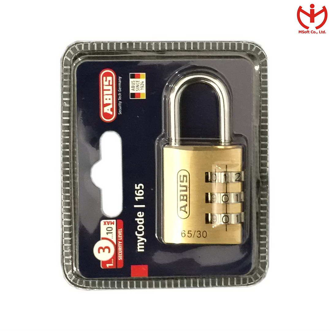 ABUS Combination Lock 165 30 with Lock-Tag Combination Padlock