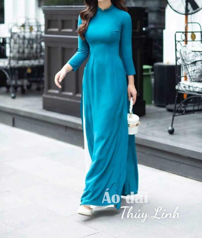 Áo dài trơn chất lụa cao cấp 2 tà đủ màu sắc - Áo dài Thúy Linh