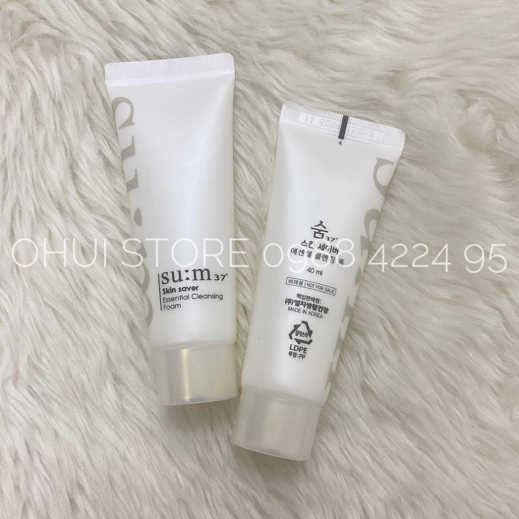 Sữa rửa mặt trắng da dạng gel phù hợp da nhạy cảm Su:m37 40ml - Chuẩn chính hãng LG Hàn