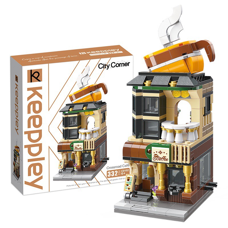Lego sáng tạo Đồ chơi lắp ráp Quán cà phê Qman C0102 (332 chi tiết) [HOT SALE] tặng kèm đèn lồng trung thu
