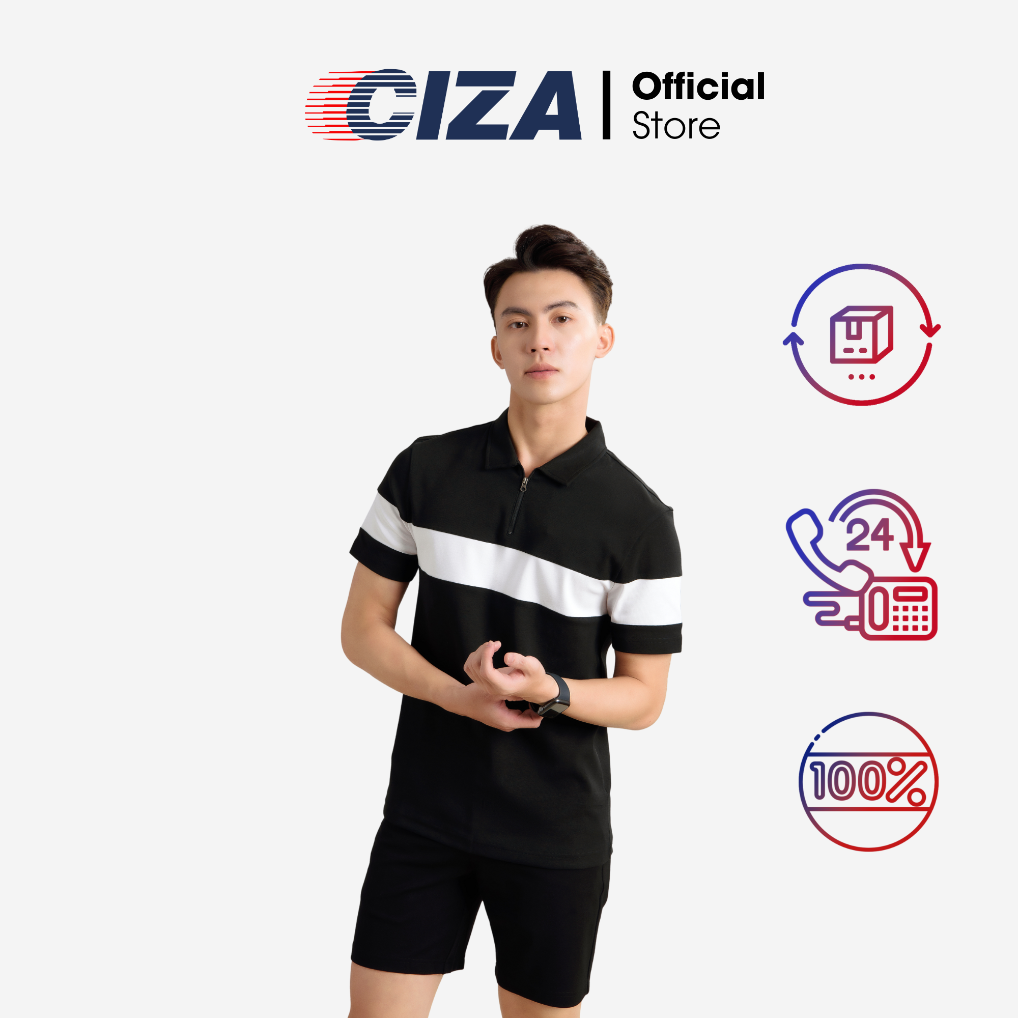 Áo Polo Nam cổ bẻ CIZA thun basic cộc tay vải cotton cao cấp phong cách trẻ trung size S M L XL nhiều màu APNS16
