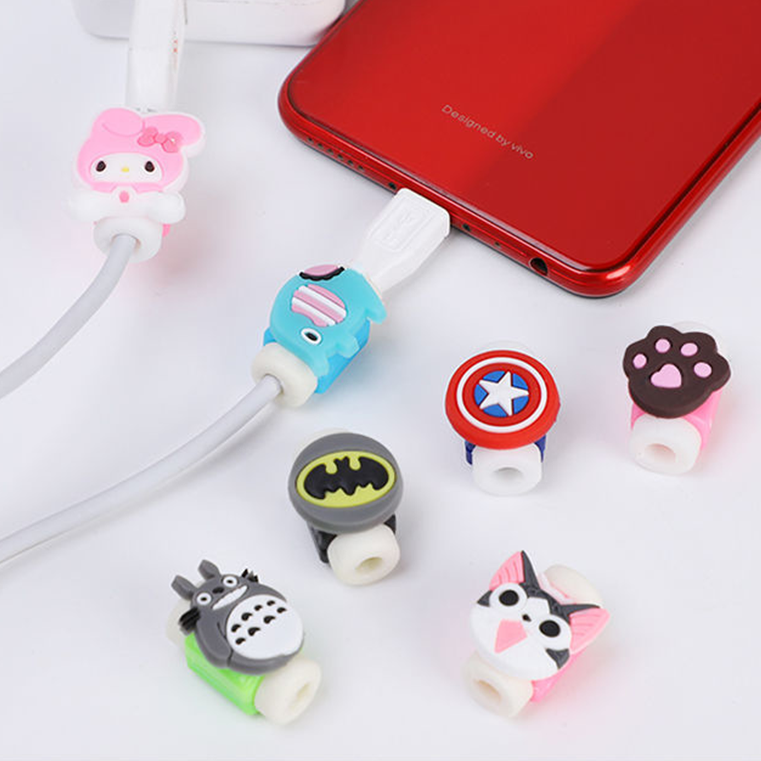 Phụ Kiện Bảo Vệ Đầu Cáp Sạc Điện Thoại, Iphone Tránh Đứt Gãy Hoạt Hình Cute Đáng Yêu (Màu Ngẫu Nhiên)