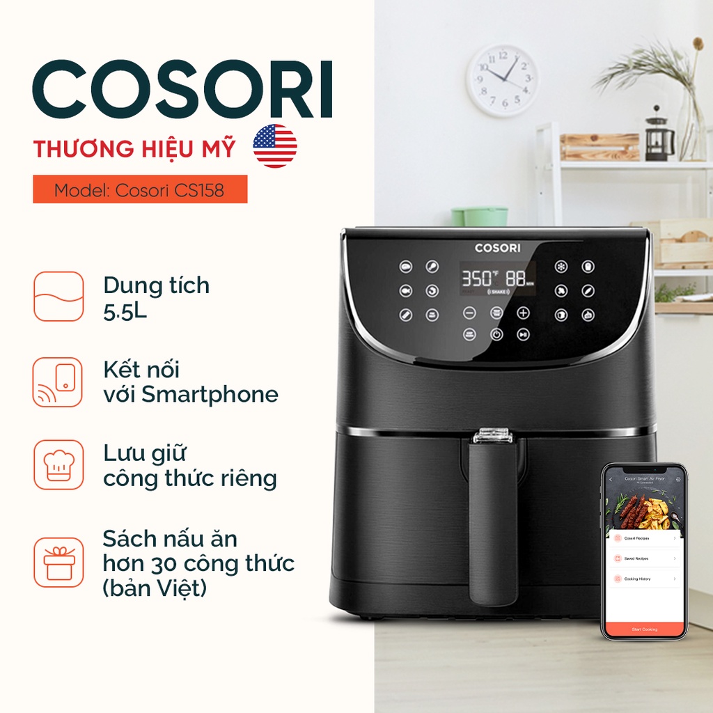 Nồi chiên không dầu cosori pro smart cs158-af