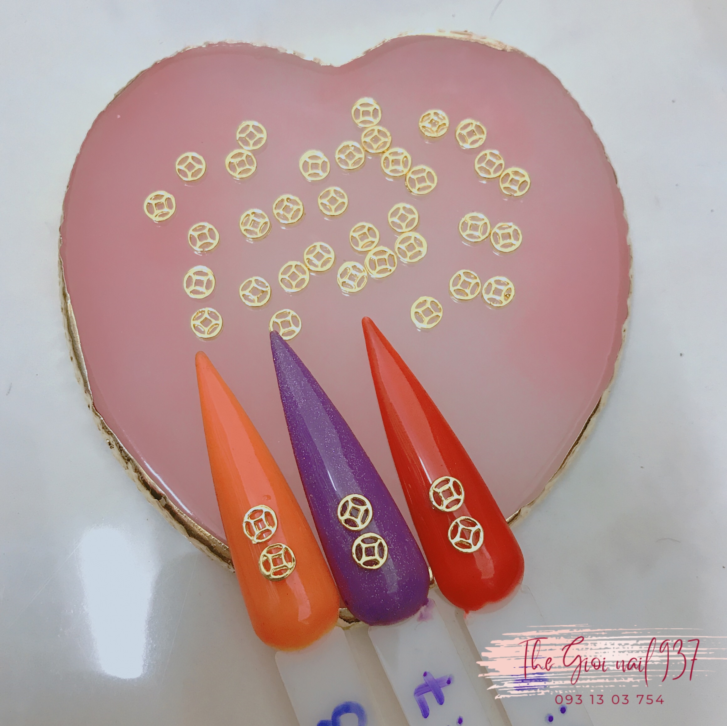 Charm Tết Charm 2023 - Màu Vàng - Charm đồng tiền đính móng, charm năm mới 2023 trang trí móng tay nghệ thuật, phụ kiện nail - TGN937