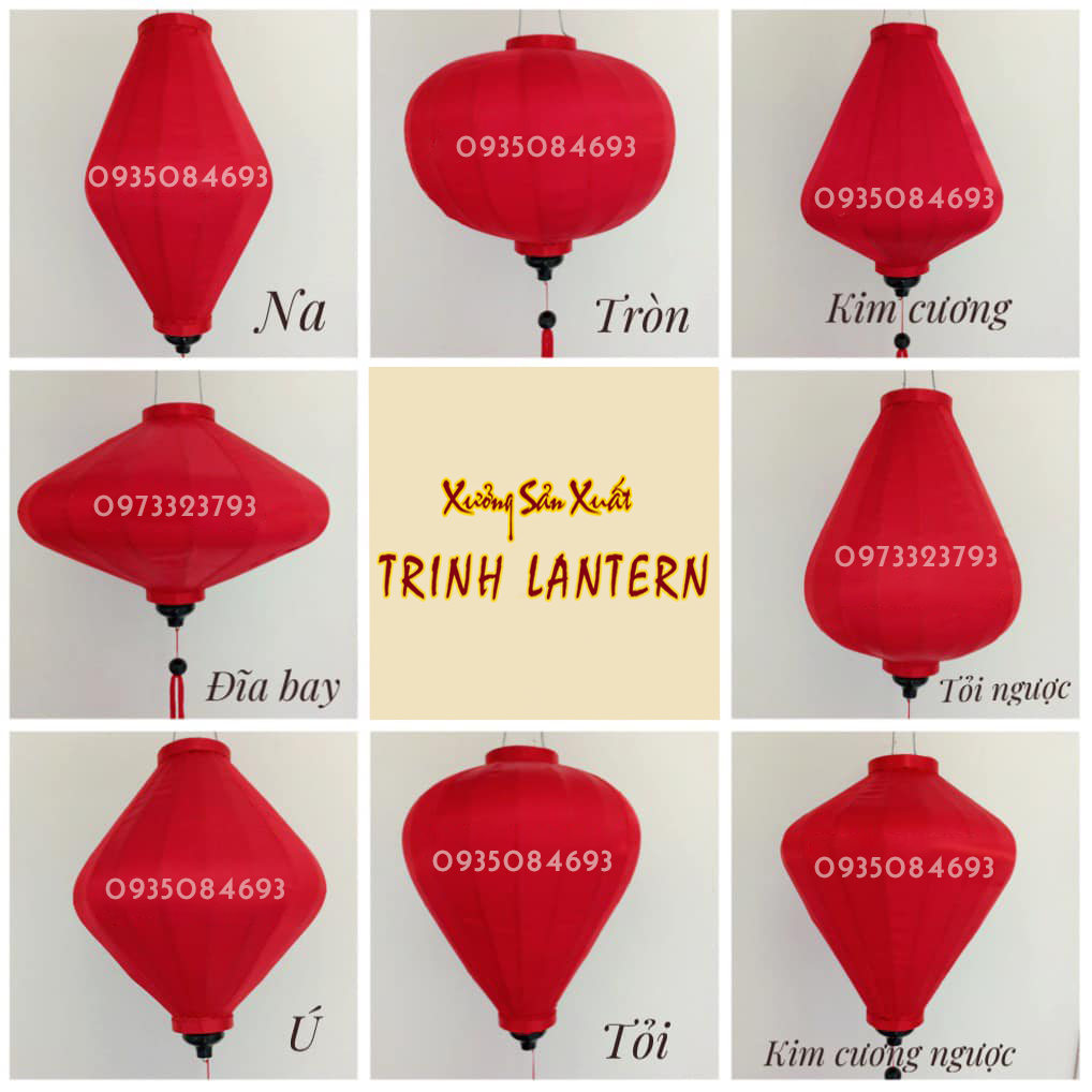 Đèn Lồng Đỏ Hội An vải lụa trang trí tết trang trí nghệ thuật nhà cửa trang trí tiệc cưới trang trí sân vườn