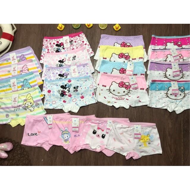 Combo 4 Quần chíp đùi cotton cho bé gái (Giao ngẫu nhiên)