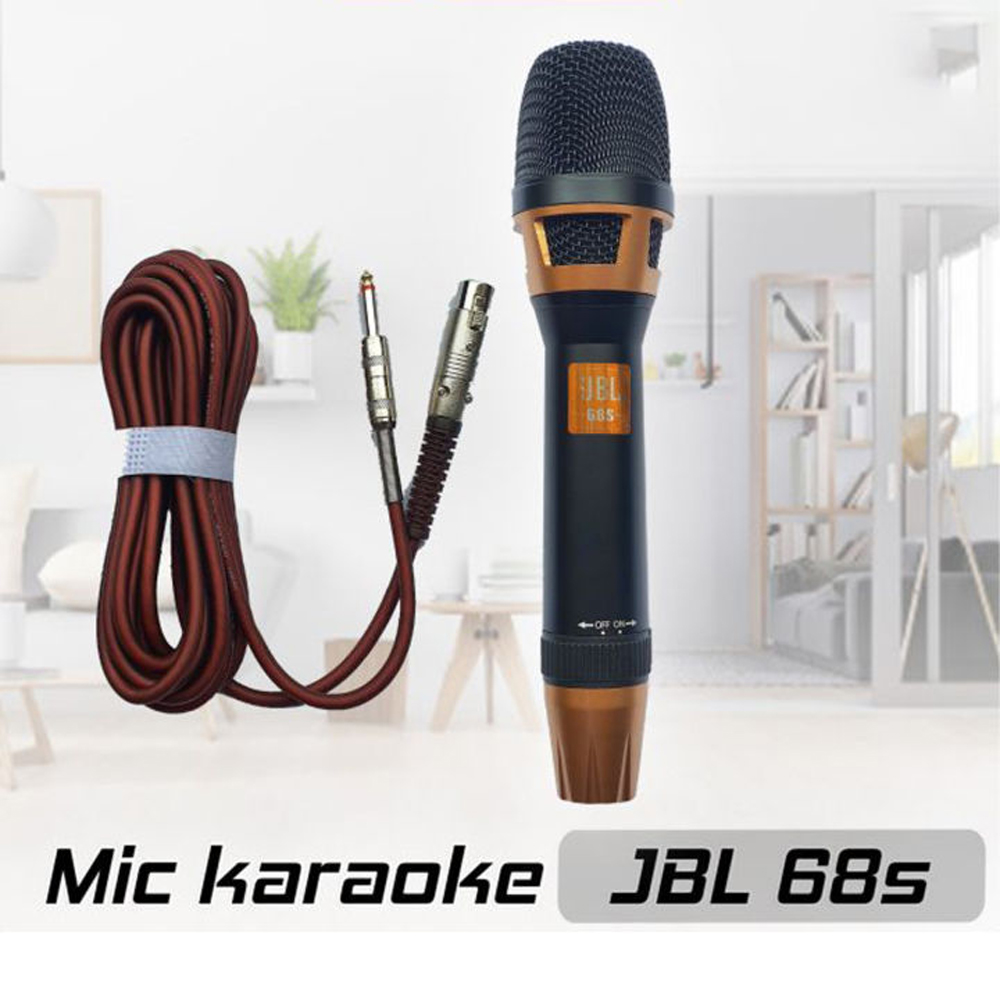 Mic karaoke có dây jbl 68s chống hú, micro karaoke có dây dài 5m, micro karaoke có dây lọc giọng, hát cực hay, thỏa mãn niềm đam mê ca hát của gia đình bạn