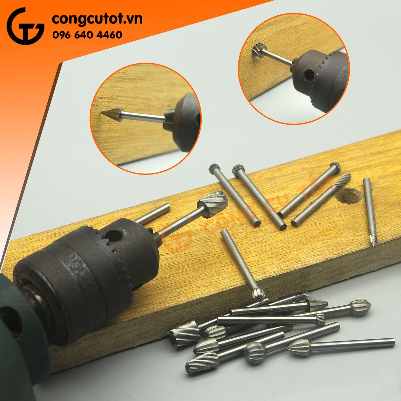 Bộ 20 mũi khắc, mài, làm lũa cao cấp