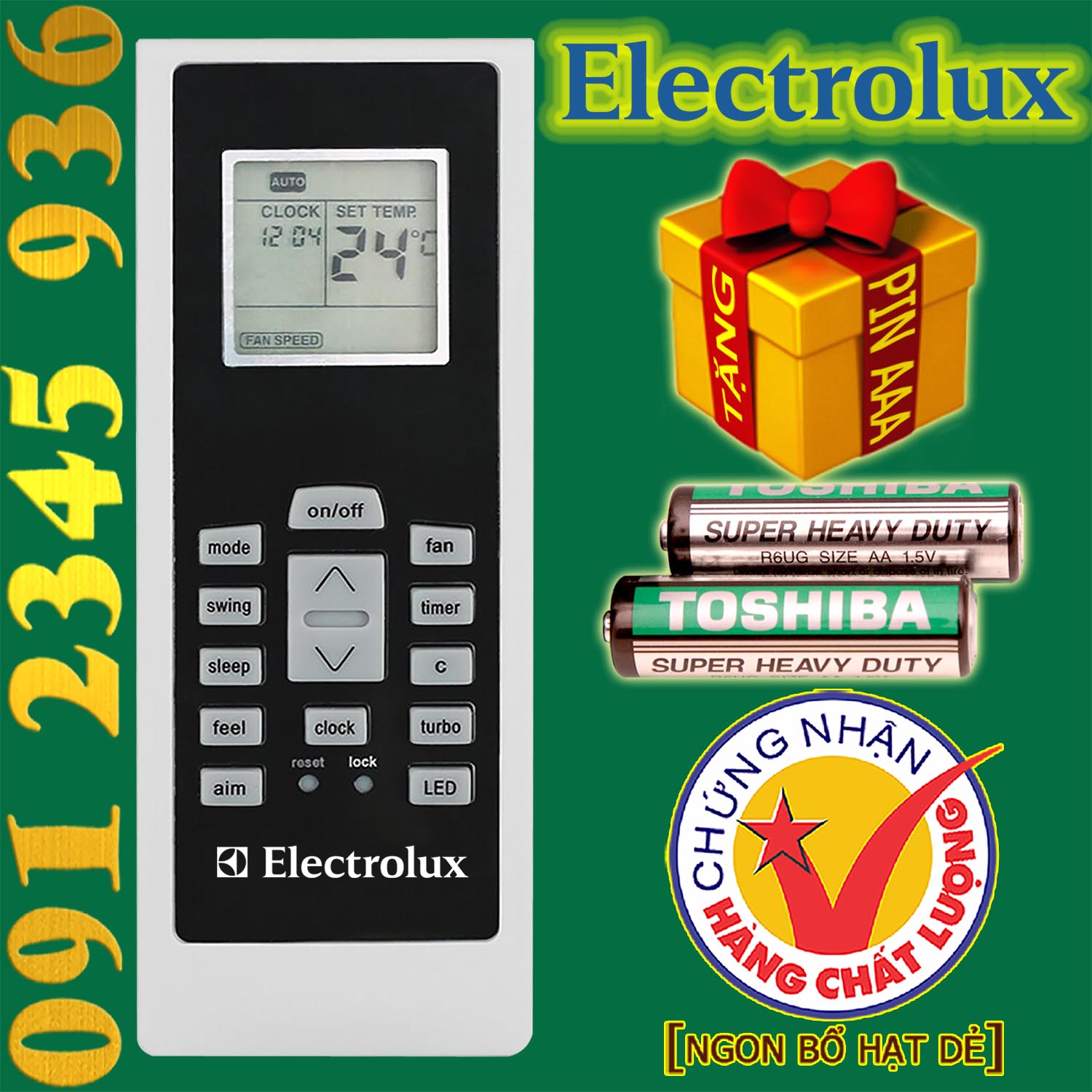 Điều khiển Electrolux cho điều hòa.