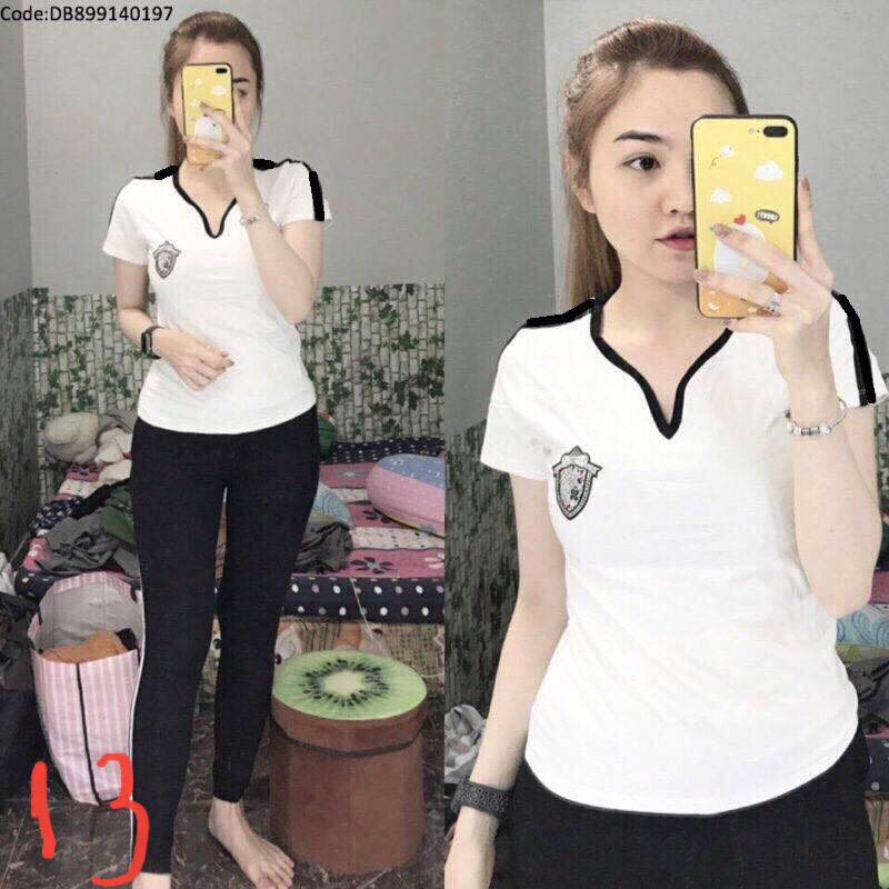 Set bộ thời trang cổ tim thiêu logo sieu xinh ttcc