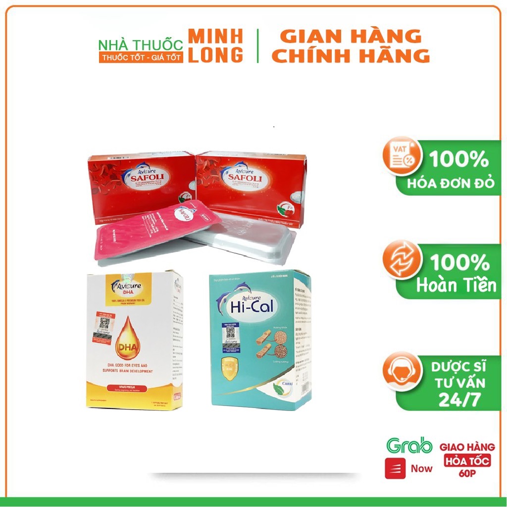 Combo Avisure Safoli + Avisure Hi-Cal + Avisure DHA - Bổ sung vi chất toàn diện cho bà bầu