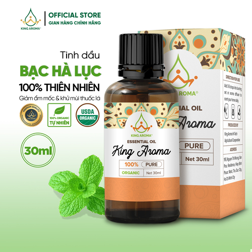 Tinh dầu thiên nhiên bạc hà lục king aroma mẫu thử 30ml/100ml