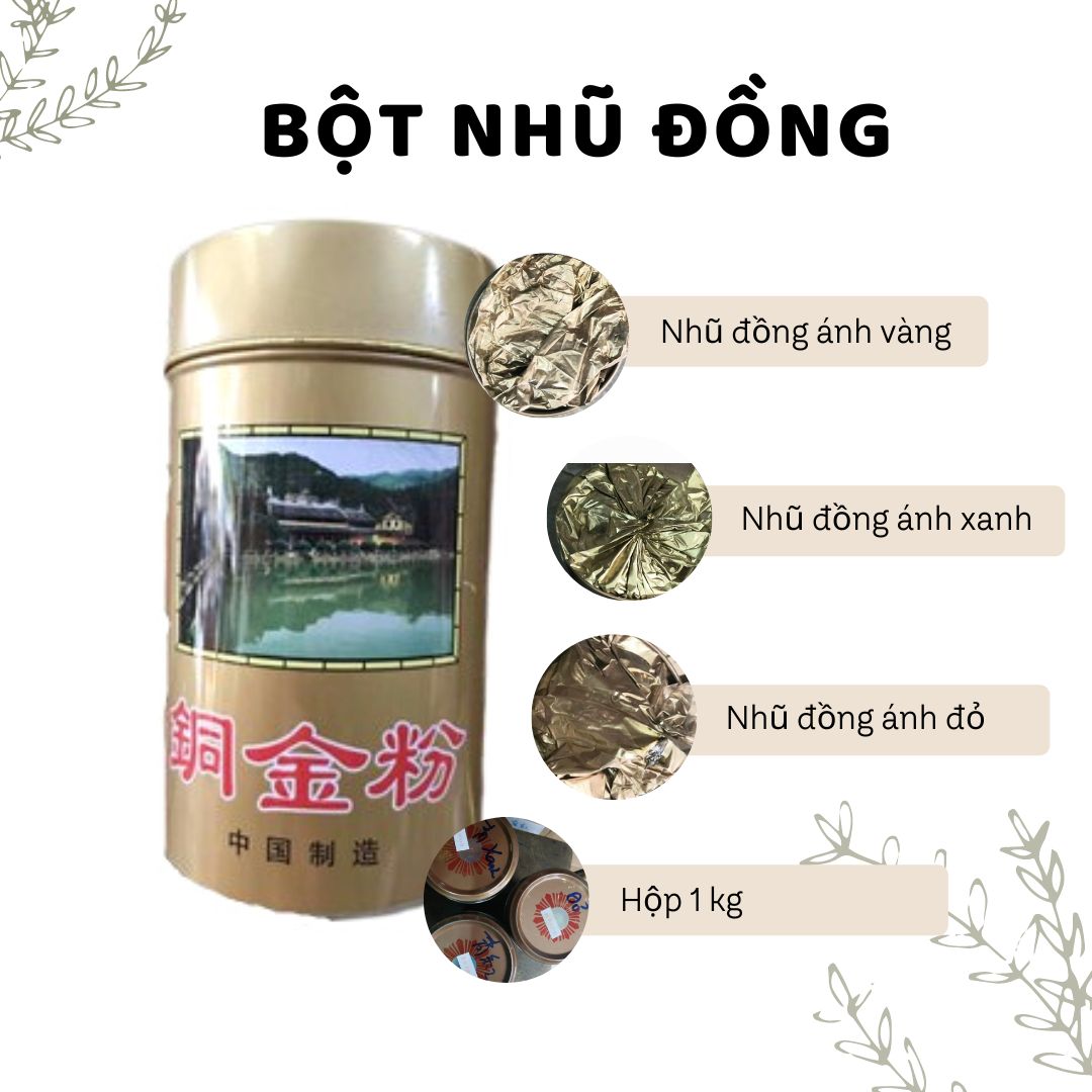 Bột nhũ vàng đồng in lụa, pha sơn