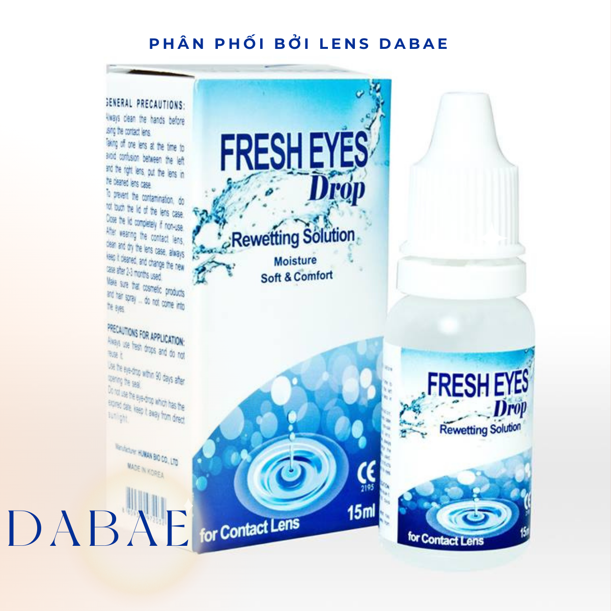 Nước nhỏ mắt chuyên dụng cho lens mắt cận/ kính áp tròng FRESH EYES