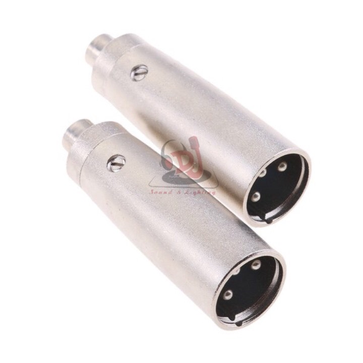 Rắc chuyển XLR sang RCA, 02 cái, hoa sen, Jack chuển, Jack av, Jackcanon, Jack audio, jack XLR, dây jack XLR, dây hoa sen, rắc hoa sen, giắc bong sen