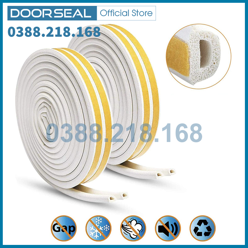 Gioăng cao su khung cửa, Gioăng cao su chữ D ( cuộn 6m)