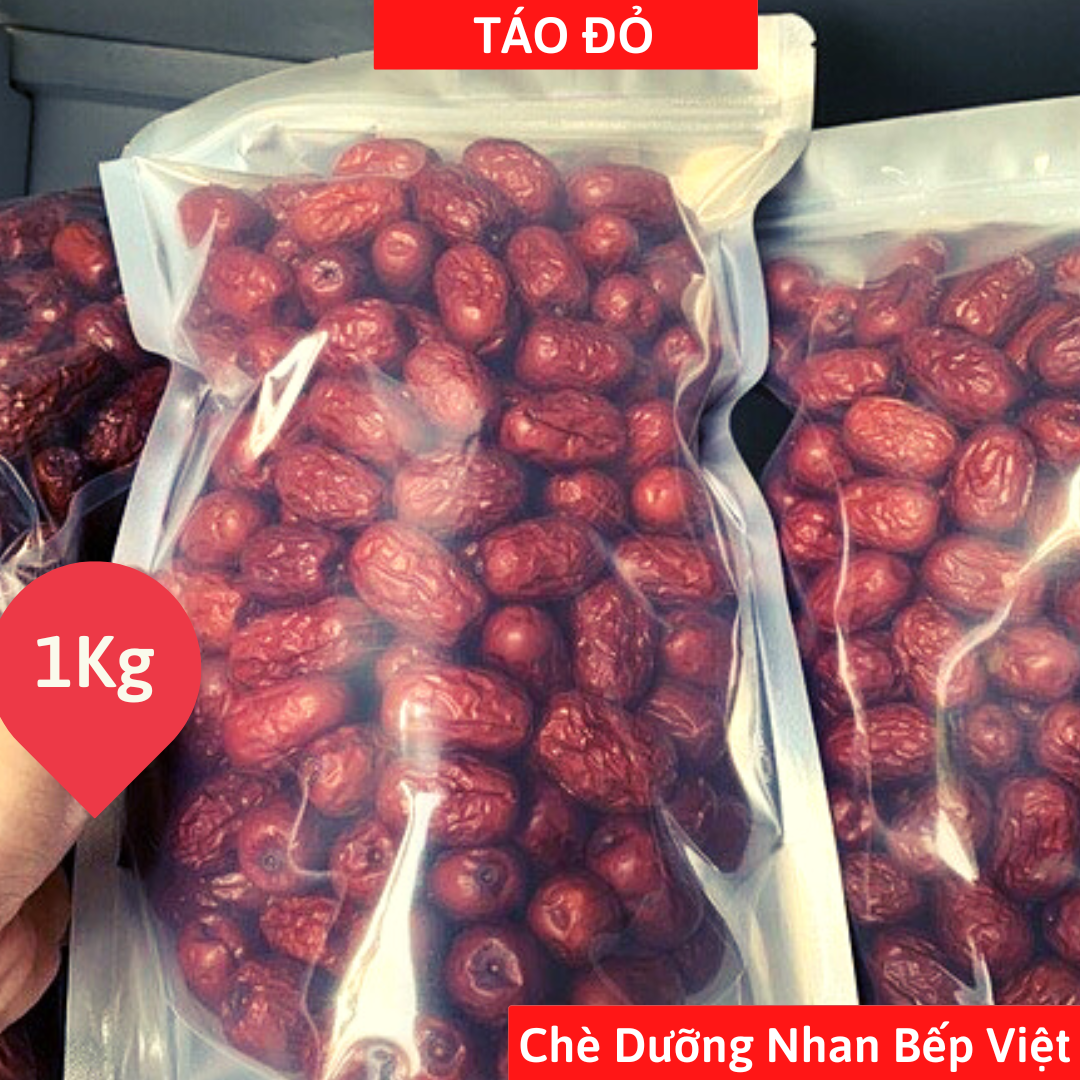 1Kg Táo đỏ tân cương táo tàu loại ngon ngọt dùng nấu chè dưỡng nhan, hầm gà, canh sâm, canh yến, pha trà thảo mộc