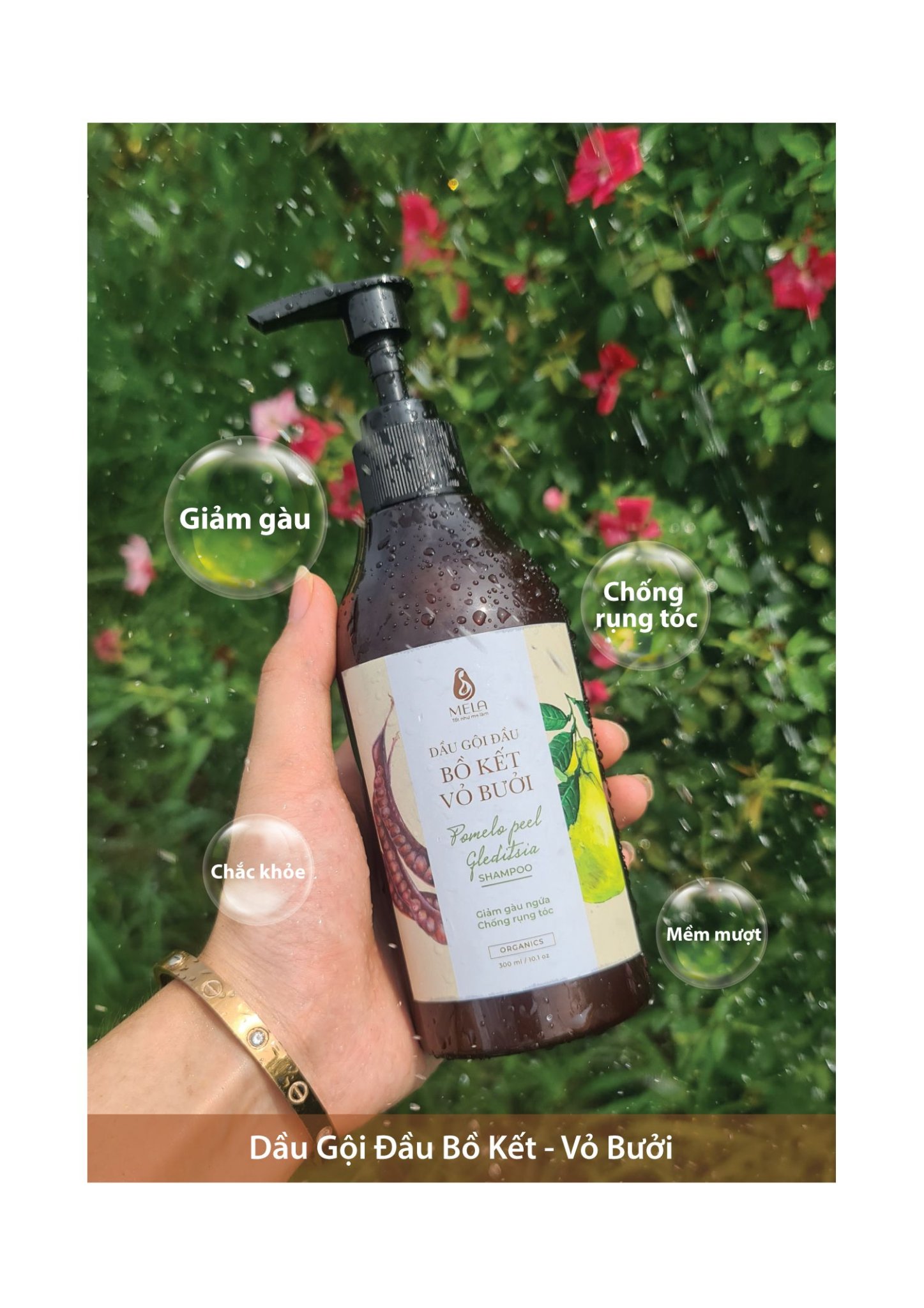 Dầu gội bồ kết - vỏ bưởi mela 300ml