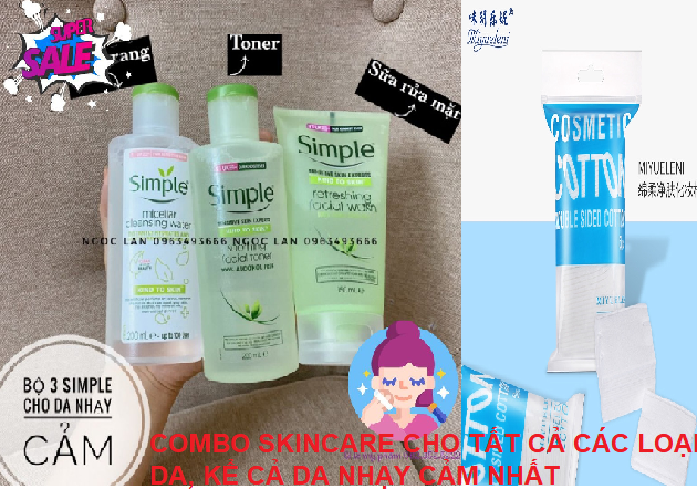 COMBO LÀM SẠCH DA MẶT SIMPLE DÀNH CHO MỌI LOẠI DA