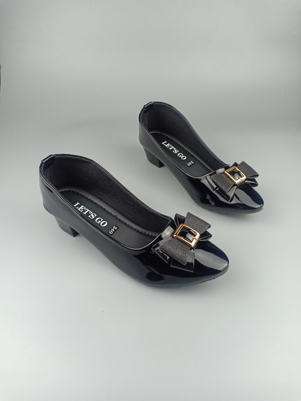Giày búp bê đé 3cm phối nơ