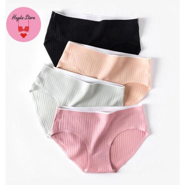 Combo 10 quần lót nữ cotton gân tăm không đường may siêu kháng khuẩn ct-06 - see ever 20