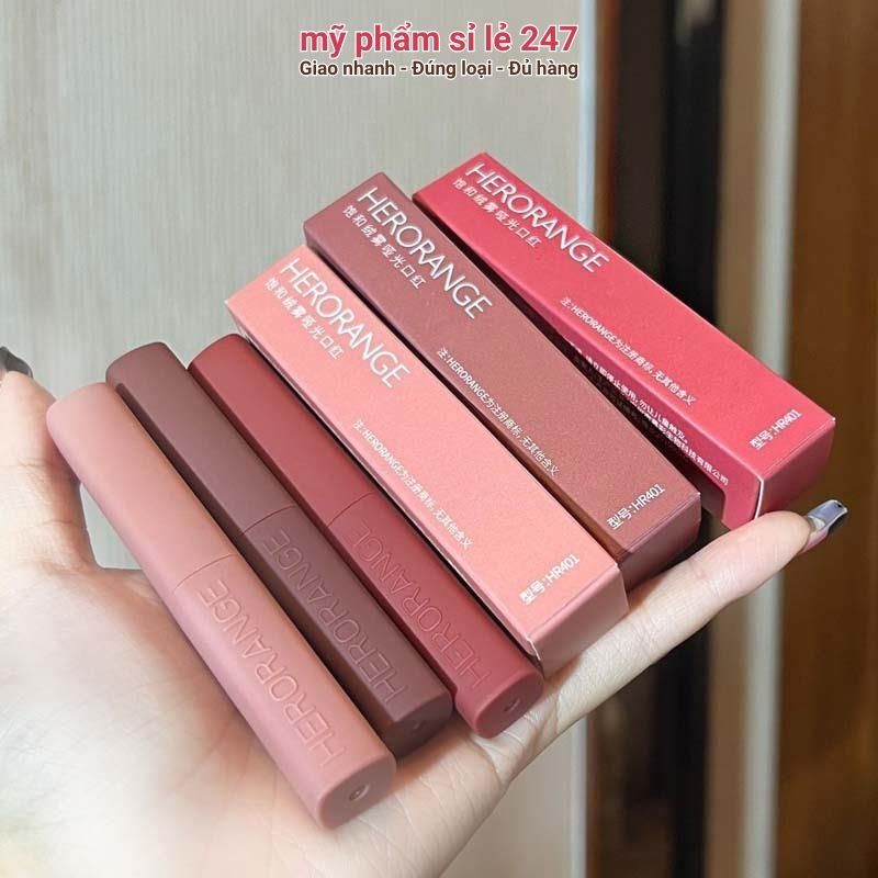 Son lì không trôi Herorange son lì dạng thỏi 6 màu lựa chọn He282