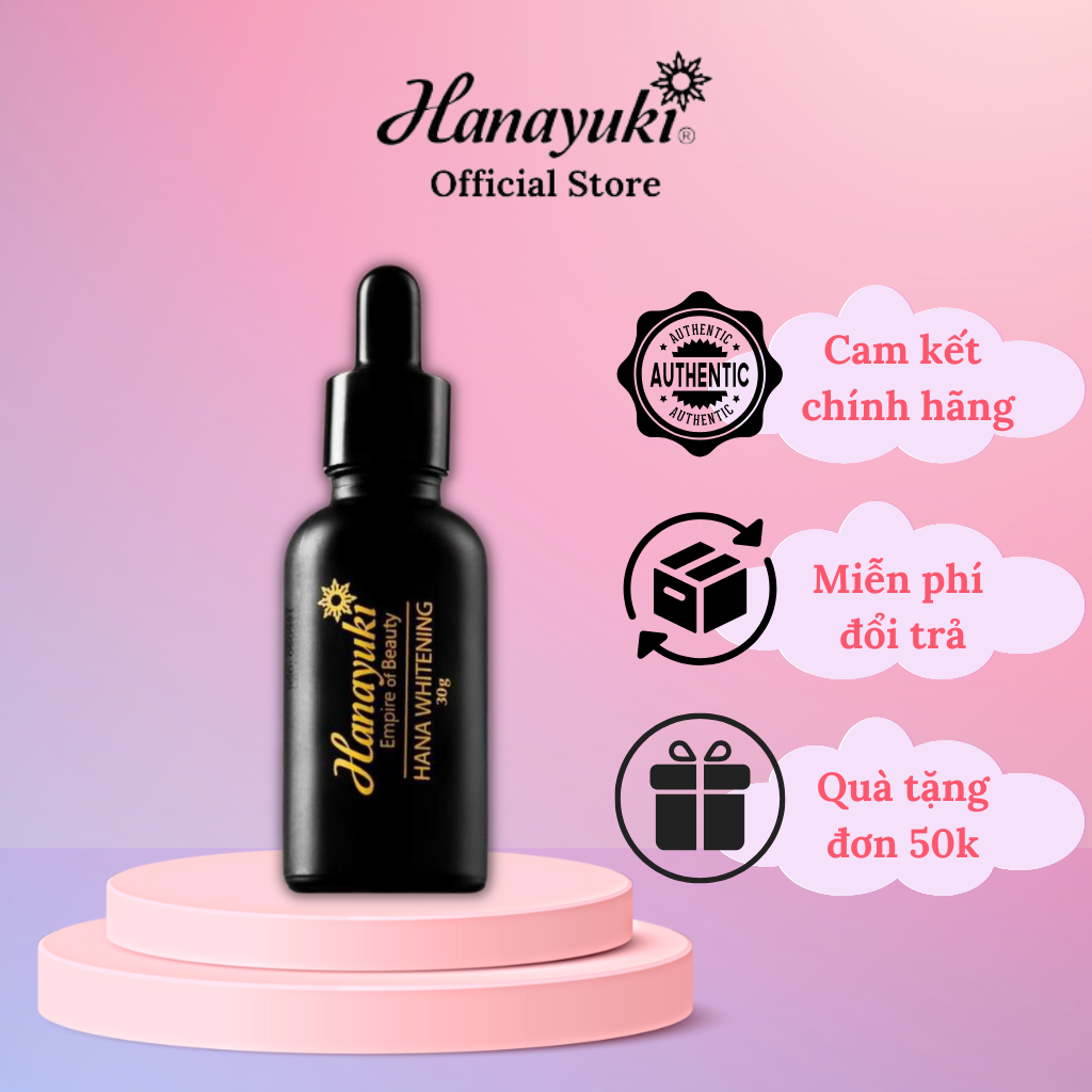 Serum Dưỡng Trắng Da Hanayuki Whitening - Hana Whitening Serum Dưỡng Ẩm Mờ Thâm Hanayuki Chính Hãng 15g - Serum Hanayuki Whitening Dưỡng Trắng Da - Mỹ Phẩm Hanayuki Đoàn Di Băng Chính Hãng