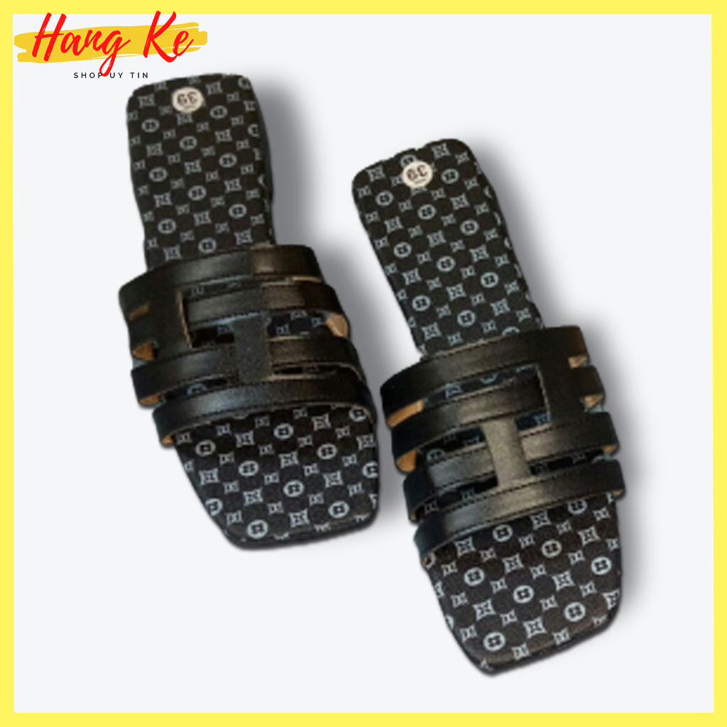 Dép nữ quai ngang - DEQNHK01, chất liệu da mềm dẻo, đế cao 1,5 cm có lót êm thoải mái, phù hợp đi chơi đi làm - Hang ke
