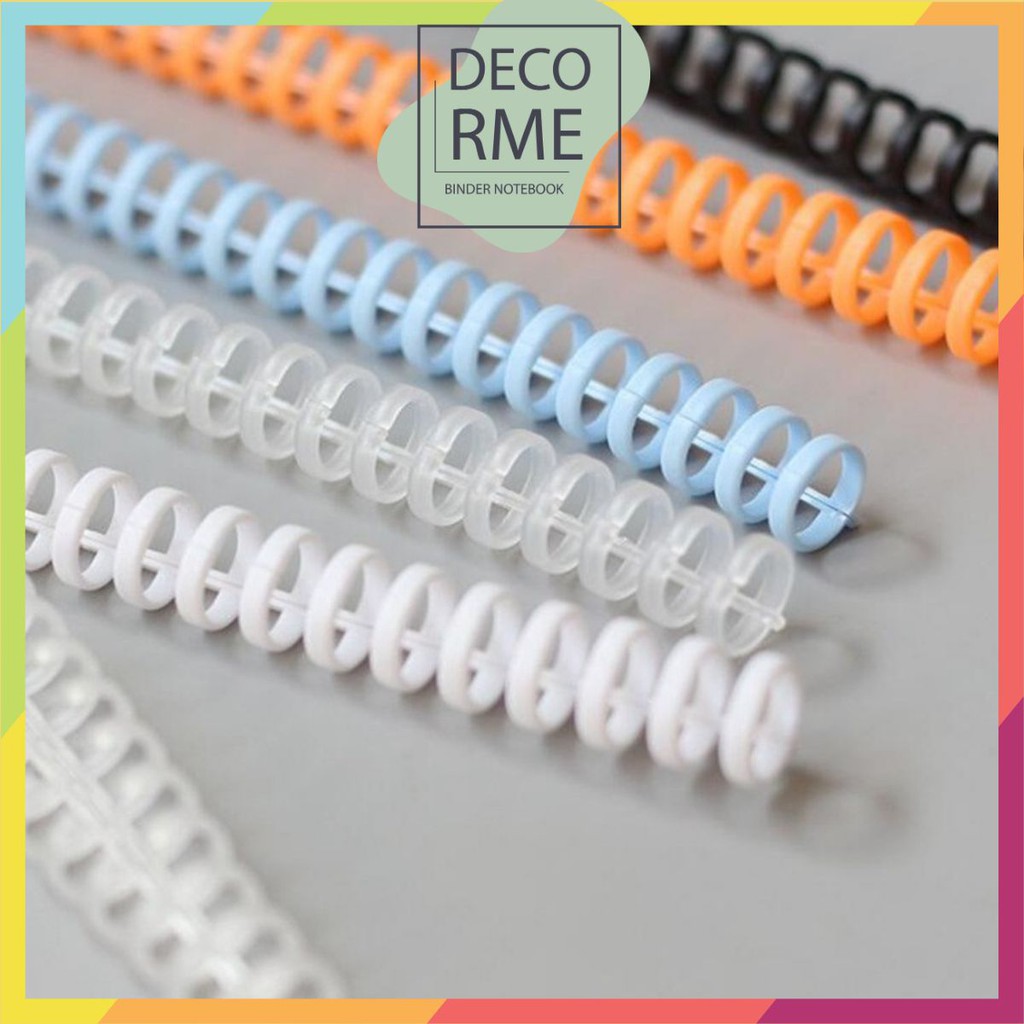 COMBO 5 thanh còng nhựa A4 30 lỗ- 5 set bìa làm sổ DECORME