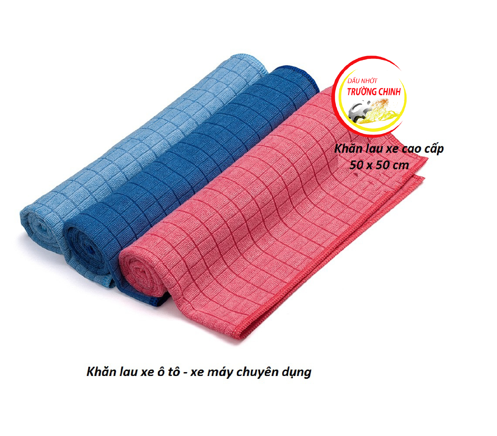 Khăn lau xe máy xe hơi chuyên dụng 50x50cm cao cấp