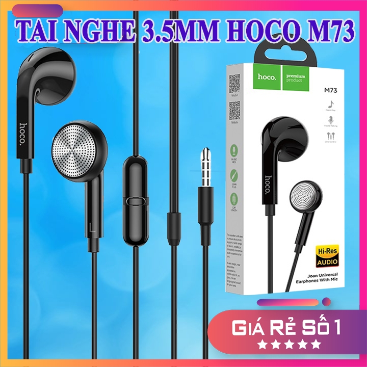 Hàng mới về | tai nghe 3.5mm hoco m73 - tích hợp mic lọc âm thông minh | skythuongmai | 17003